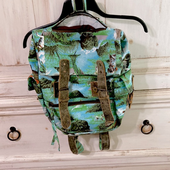 Vintage RARE Goorin Backpack Hunting Pattern 🚨 (upper/side zipper not operating - Picture 2 of 11